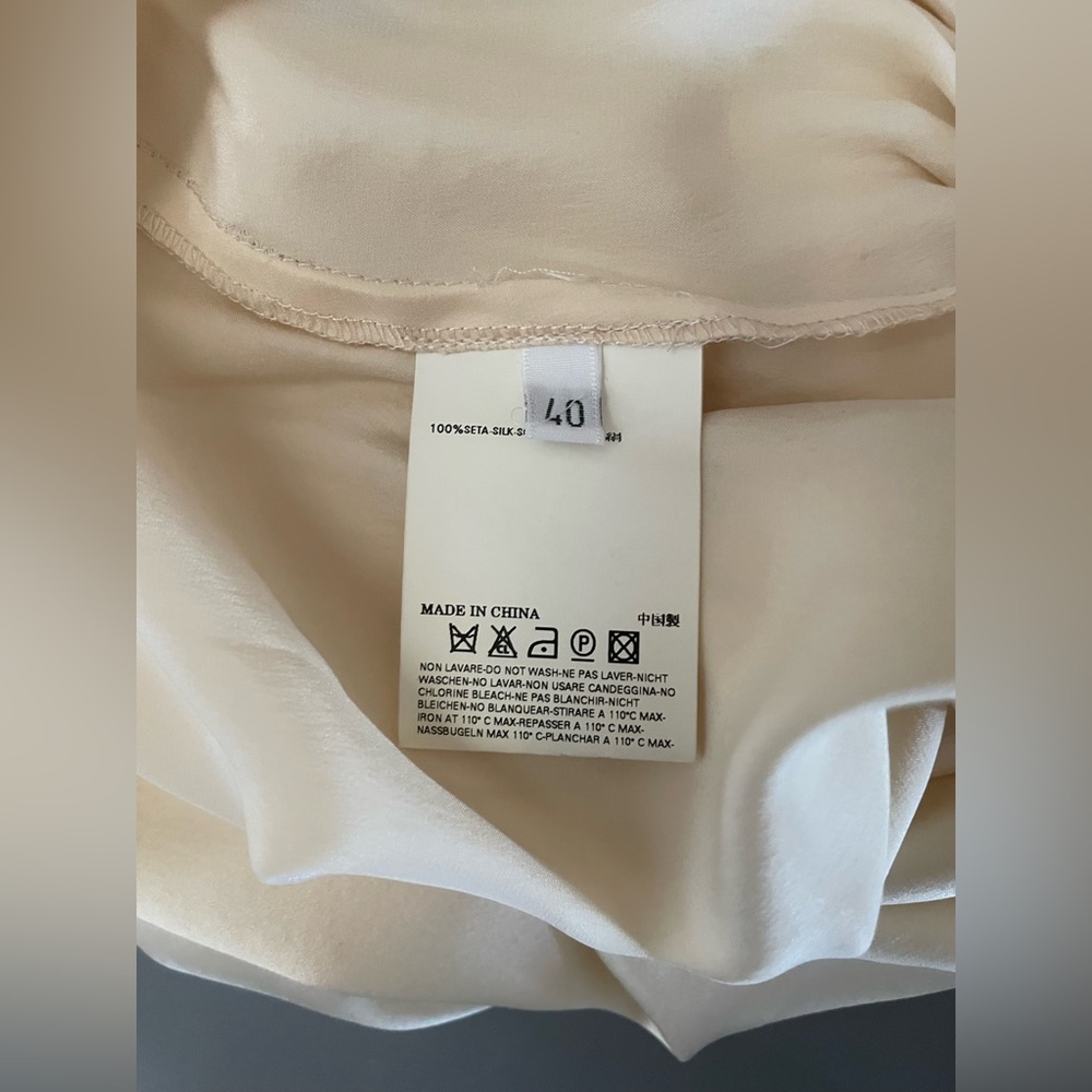 Maison Margiela Women's Golden Ivory Silk Slip Dress Size 40 or US 4 - Picture 8 of 8